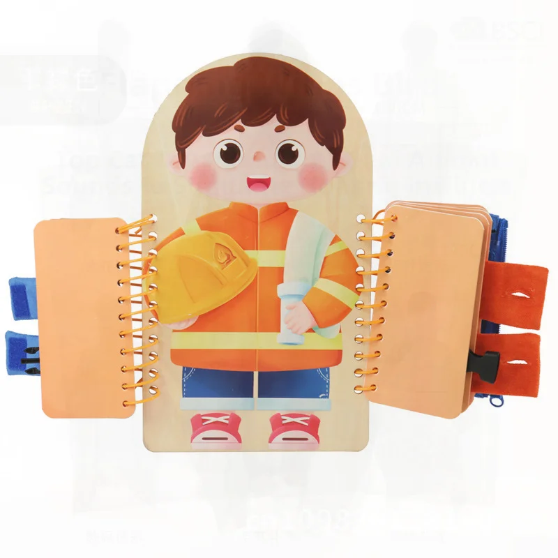 Juguete educativo Montessori de madera para niños, tablero ocupado multicapa, vendaje de educación temprana, entrenamiento de capacidad de aprendizaje