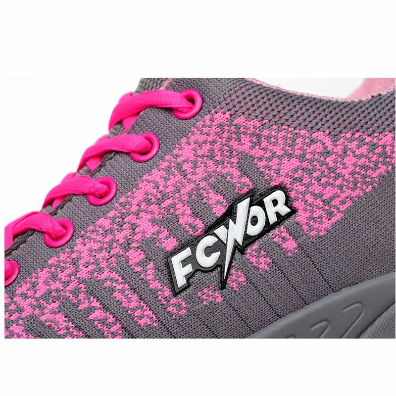 Safety Shoes for Women Steel Toe  Sneakers Puncture  Lightweight  Boots Female Pink Small Size