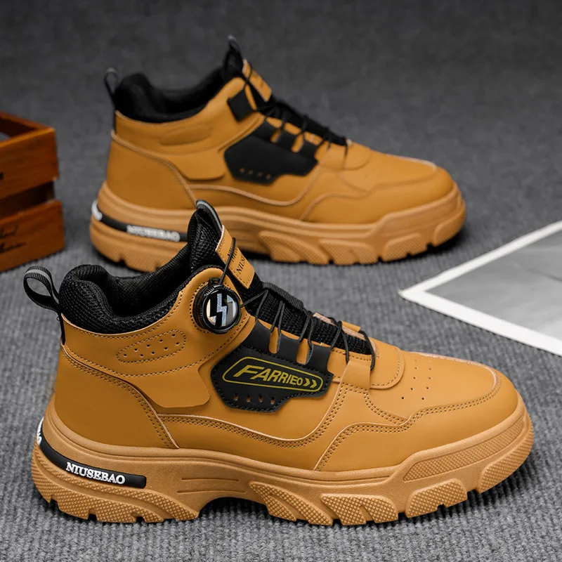 Sommer Herren Freizeitstiefel Leder Herren Sneakers Bequeme weiche männliche Wark Board Schuhe Plateaustiefel für Männer К Nangки Мужatorio