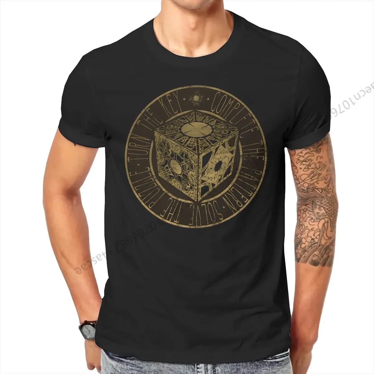 Hellraiser Horror Movie Box Tshirt Homme Men's Clothing Cotton T Shirt For Men