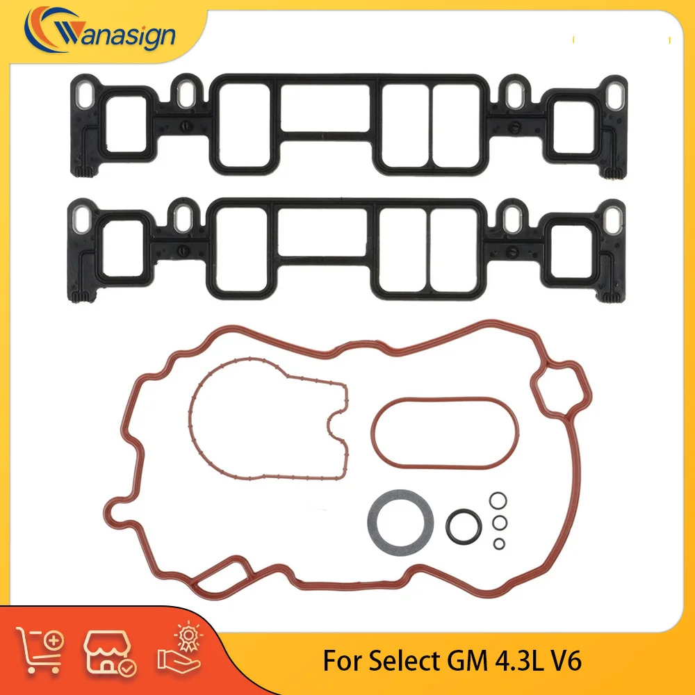 Engine Parts Intake Manifold Gasket Set Fit 4.3 L V6 Gas For Select GM 4.3L V6 MIS16168 MS16168 MS18000 MS95817