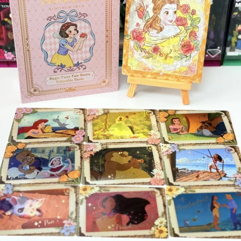 Echte Card. Fun Disney Princess-kaarten Magic Fairy Tale Series Anime-collectiekaarten Mistery Box Bordspellen Speelgoed Verjaardagscadeau