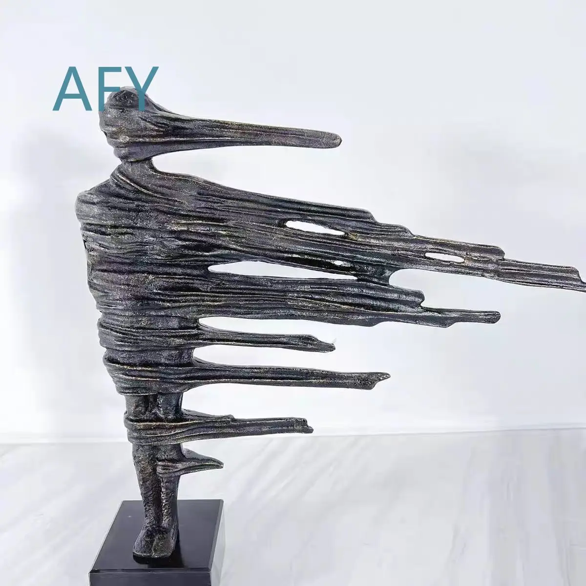 Creative Figure Sculpture TV Cabinet for Living Room Wine Cabinet Tabletop Abstract Decoration Metal Figurine Decor Home
