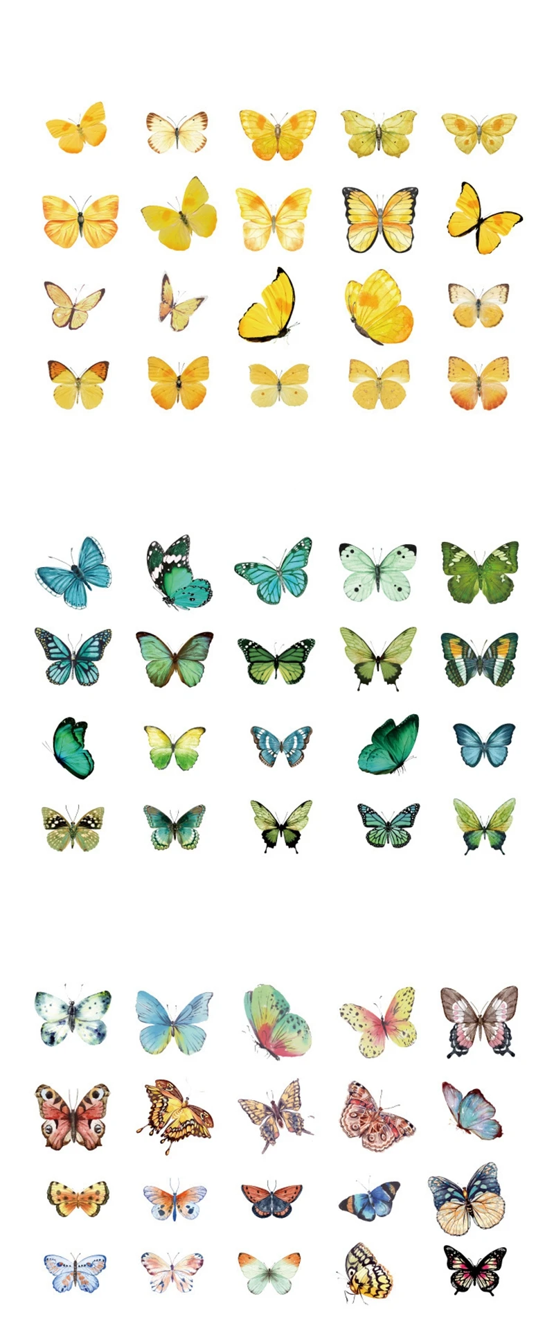 40 teile/paket Bunte Schmetterling Kuchen Dekor Alles Gute Zum Geburtstag Party DIY Ornamente Hochzeit Dekoration Lieferungen Wohnkultur Wand Aufkleber – Detail 8