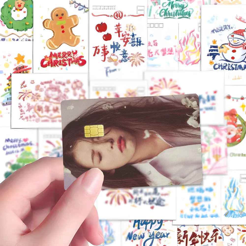 Korean Singer Lee Ji Eun IU Anmie Sticker Film Skin Cover For Credit Card Debit Bank Card Front