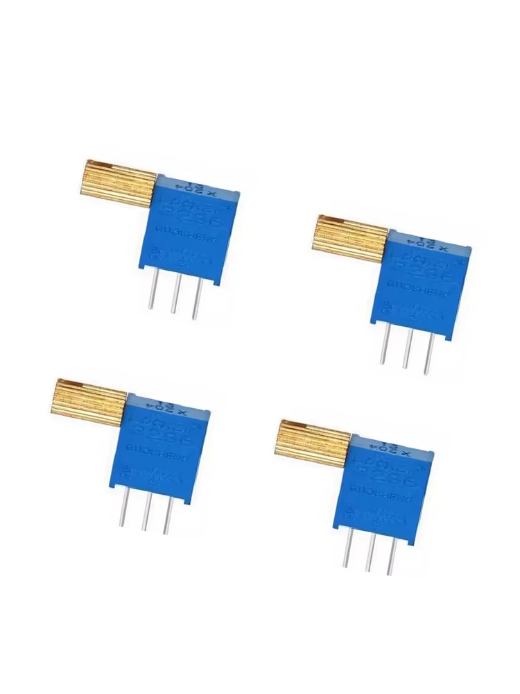 5pcs Metal long handle 3296X precision multi turn potentiometer 1K/2K/5K/10K direct insertion manually adjustable miniature adju