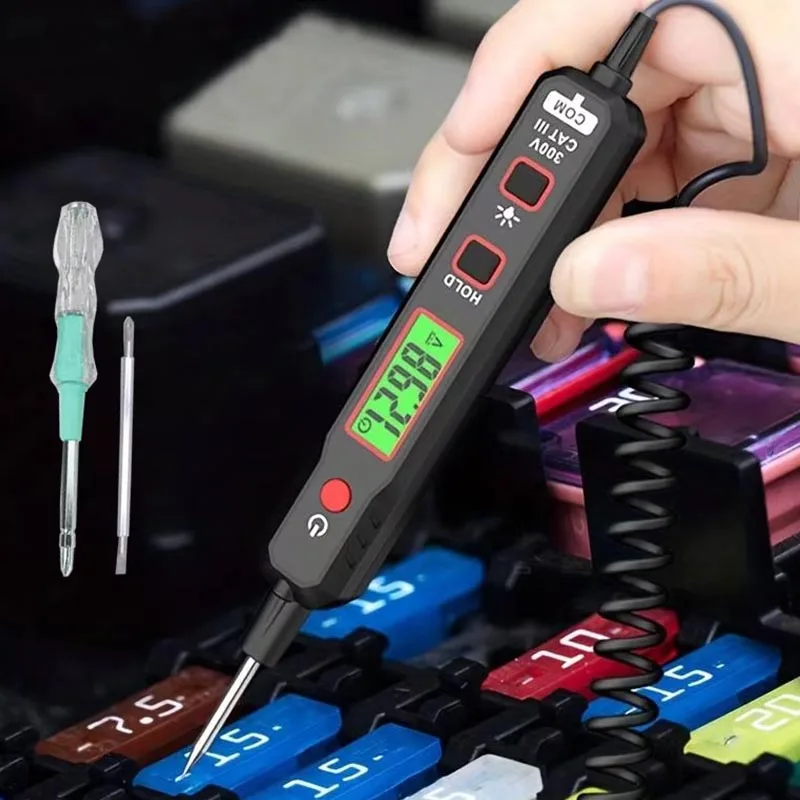 Digital Car Circuit Voltage Tester Backlight Display Automobile Fault Maintenance Tester