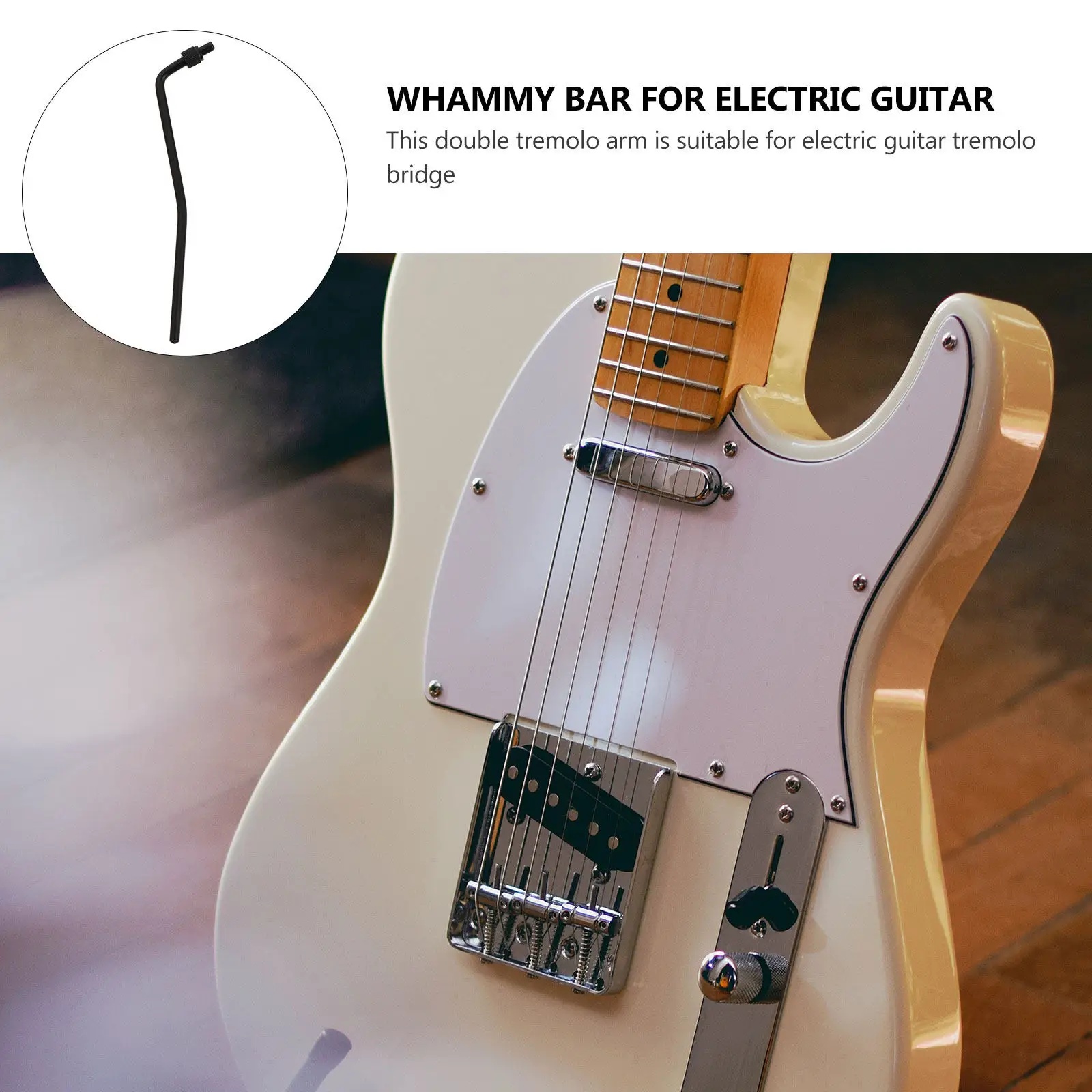 2Pcs Electric Guitar Double Vibrato Arm 9Mm Thread Tremolo Bridge Whammy Bar Lever Sturdy Replacement Accessory for Rock Blues