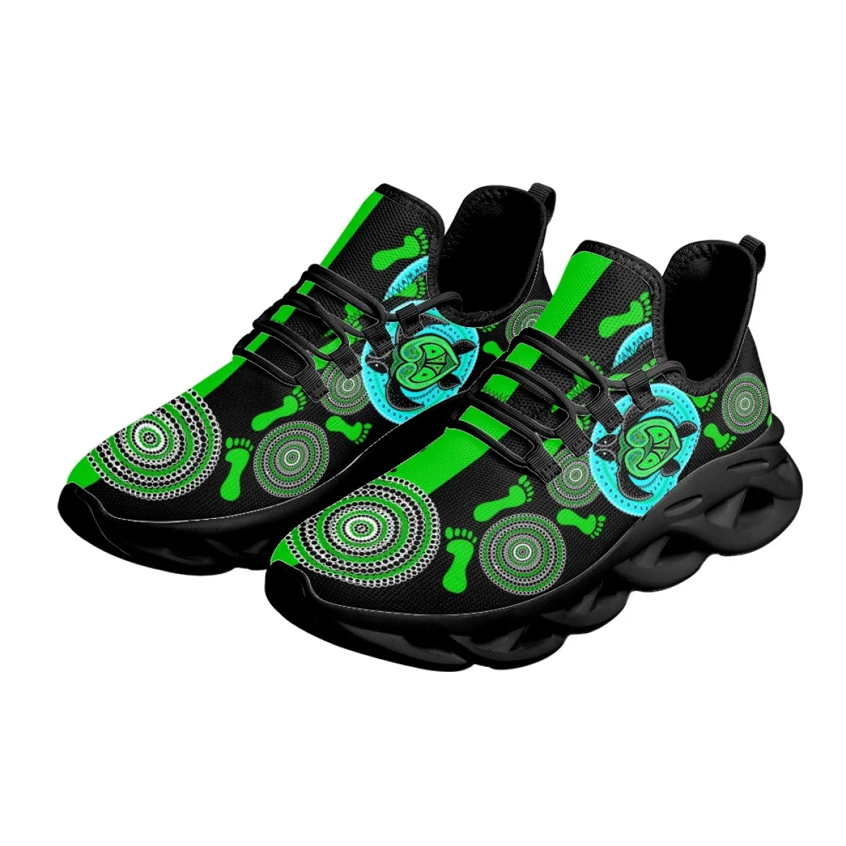 Aboriginal Turtle Indigenous Design Classic Non-Slip Mesh Shock Absorbing Running Shoes Casual Durable Summer Autumn Footwear