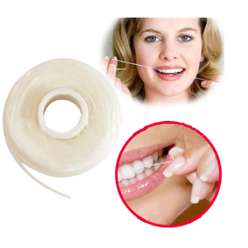 10 Rolls Dental Flosser Oral Hygiene Teeth Cleaning Dental Floss Spool Wax Mint Toothpick Flosser Teeth Flosser 50m