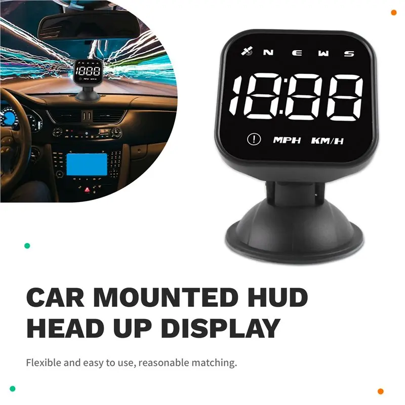 G4 Head-Up Display LED Auto Speedometer Smart Digital Alarm Reminder GPS For HUD Car Accessories-A91R
