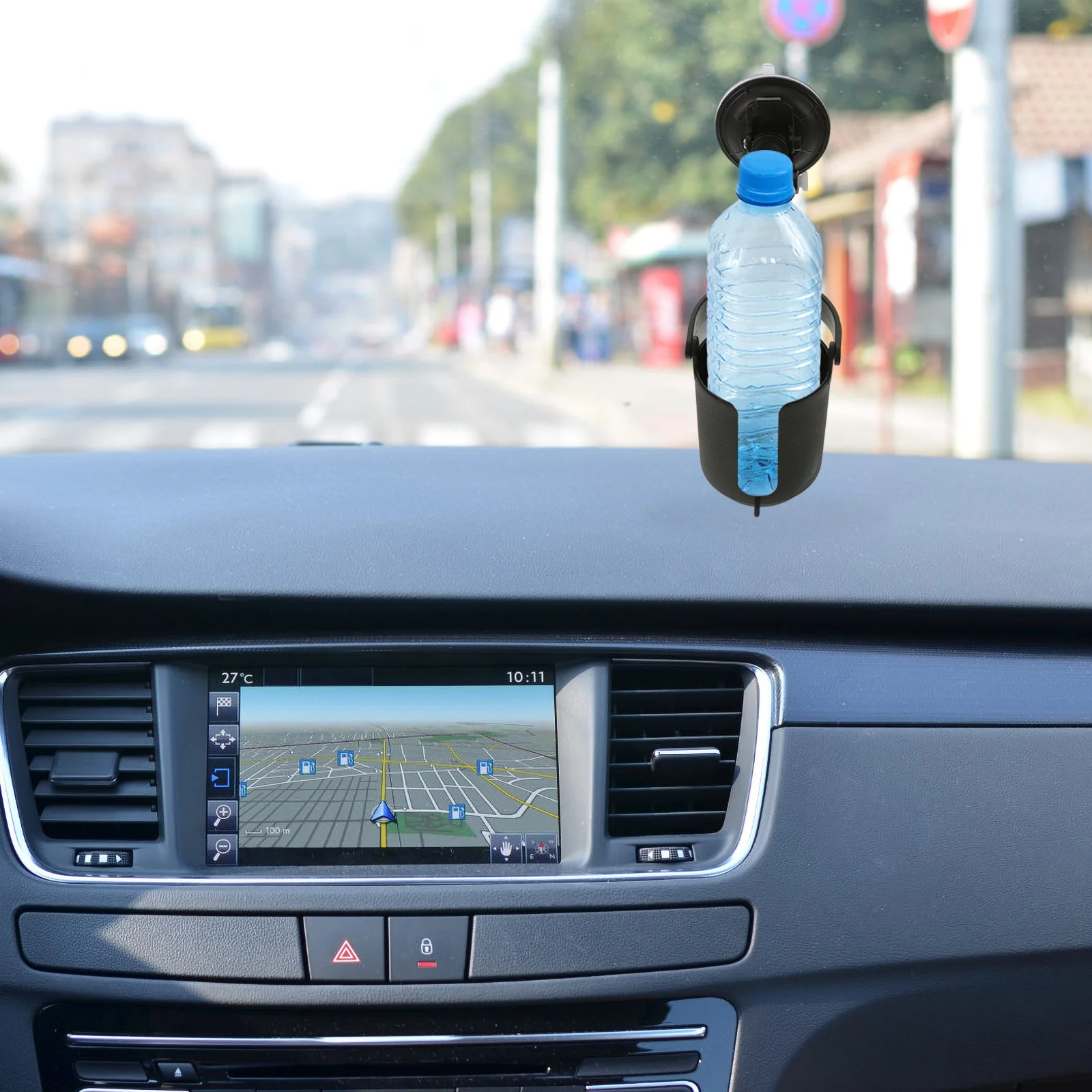 

Universal Cup Black Suction Mount For Water Bottle Can Drink Holder Stand Car Interior Accessories Car Bottle Holder