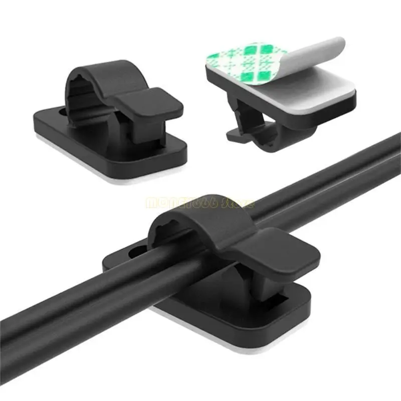 F62C 20Pieces Cable Clips With Strong Adhesive Cable Management Holder For Organized Wire Setups In Multiple Locations