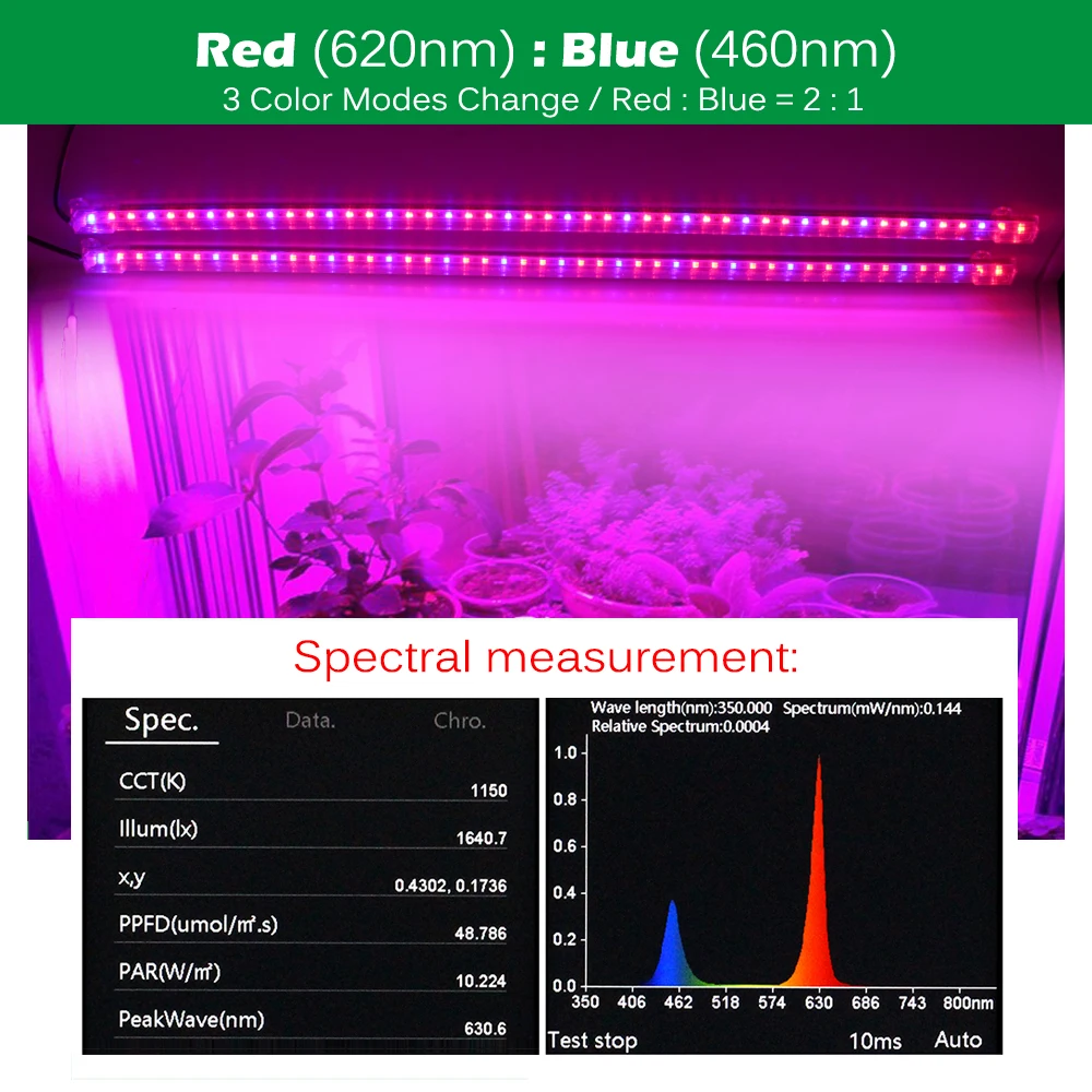 Imagem -04 - Diodo Emissor de Luz Cresce a Luz 5v Usb Espectro Completo Led Crescer Barra para o Cultivo Alta Eficiência Luminosa para Mudas Estufa Crescer Tenda