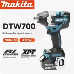 Makita DTW700 18V Cordless Impact Wrench Brushless Motor 700 Nm Variable Speed Electric Wrench High Effieiency Durable Auto Stop