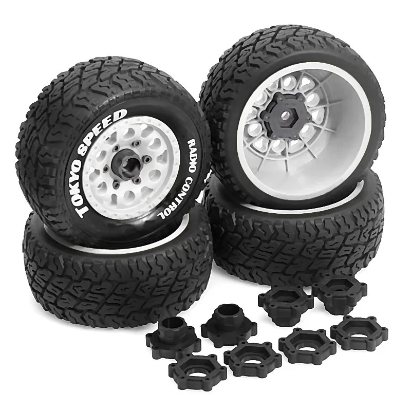 

4pcs 1/10 Short Course Truck Tires Tyre Wheel With 12mm 14MM 17MM Hex For Slash Arrma Senton HuanQi 727 Vkar 10sc Hpi Rc Car