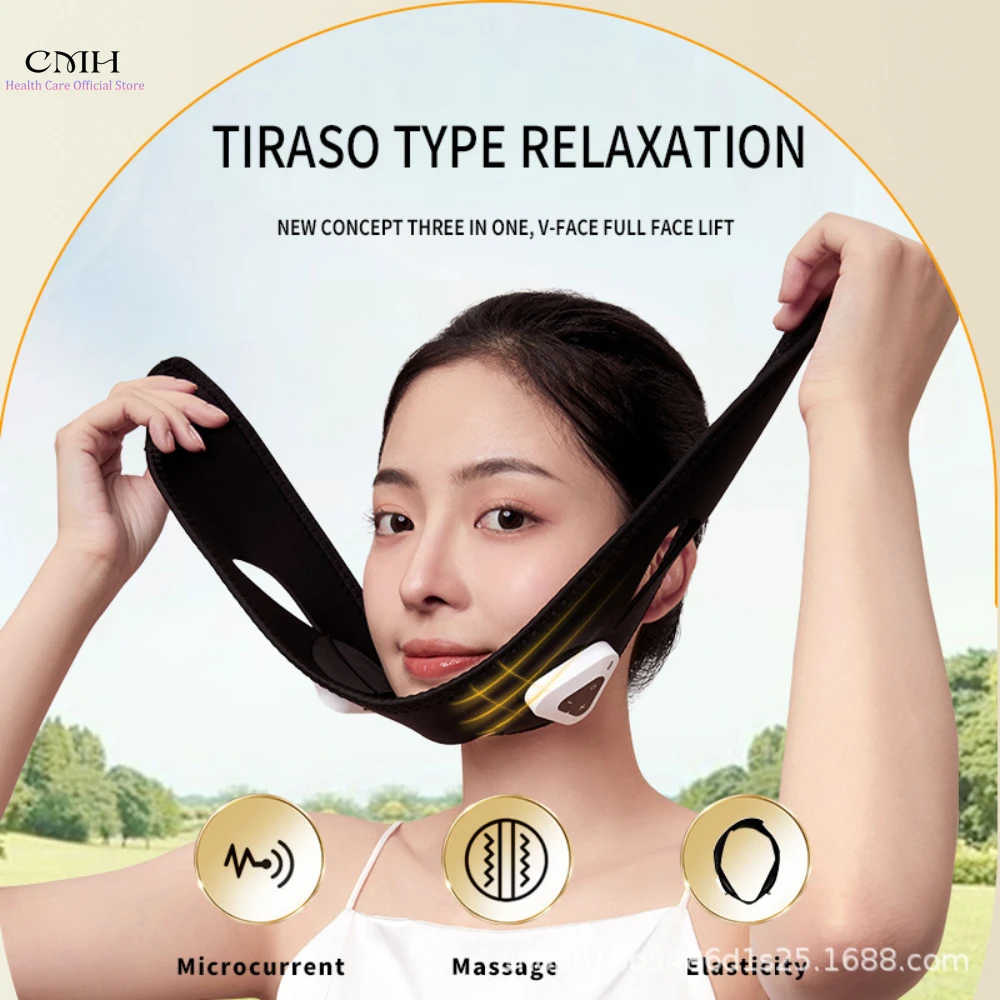 

Face Slimmer Bandage, Microcurrent Magnetic V-Line Lifting for Double Chin Reduction & Skin Tightening