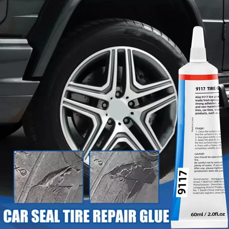 Car Motorcycle Tire Crack Repair Glue Waterproof Rubber Repair Compound Strong Adhesive for Rubber Tyre Damage Maintenance