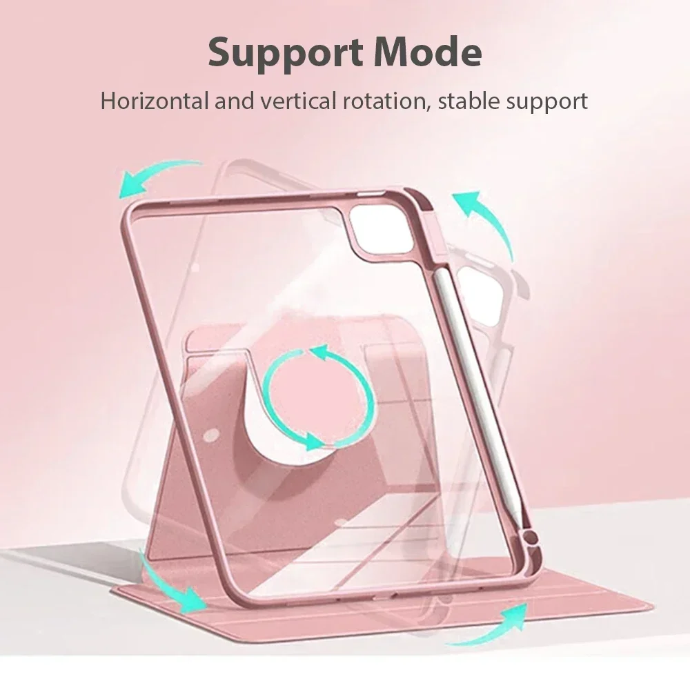 Funda Ipad Mini 6 Generacion 360° Rotating Tablet Cases for  Ipad 7th Generation Case 10th Gen 10.9 Mini 7 Air 3 10.5 Cover