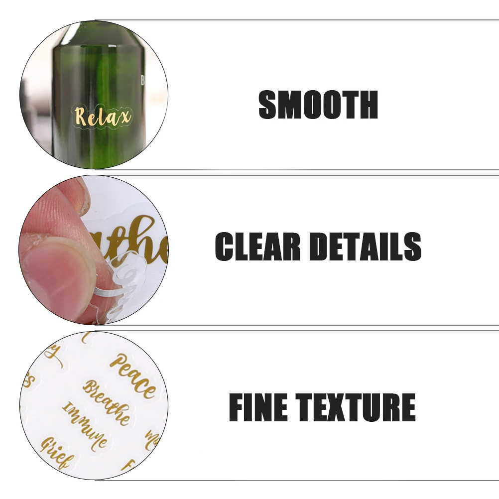 

Golden Letter Stickers Cute Paper Tags for Essential Oil Bottles Christmas Labels Waterproof Adhesive File Folder Decor