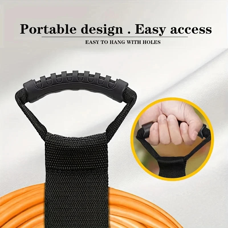 Easy Carry Extension Cord Holder Heavy Duty Storage Straps Heavy Duty Hook Loop Cord Carrying Strap Hanger Organizer with Handle