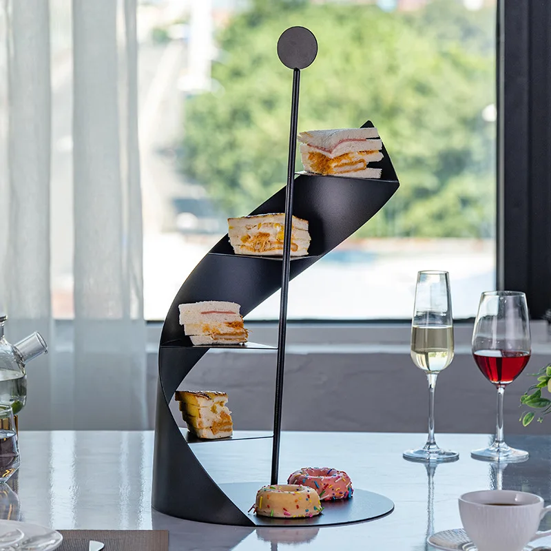 Multi-layer afternoon tea snack rack European cold meal coffee break table creative cake rack dessert table ornament display sta