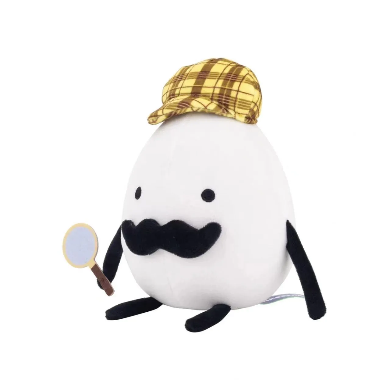 Detective Egg Plush Toys para crianças, Redonda, Macia, Recheado, Desenhos animados, Bonecas Anime, Presente de aniversário, Decore o quarto, Bonito