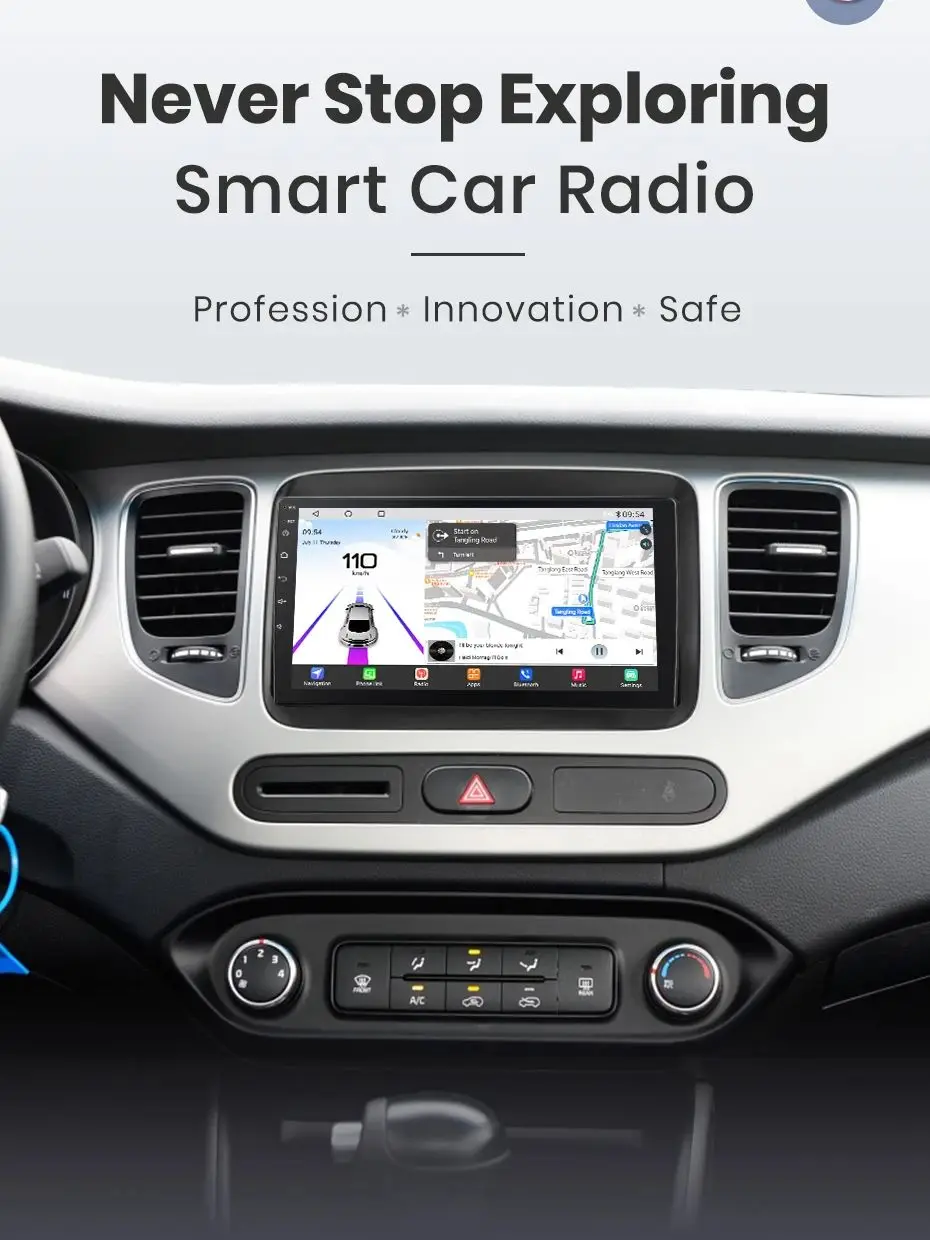 Junsun Qualcomm chip 8 Core Android 13 Auto Radio Für Kia Carens 2013-2018 2015 2017 Drahtlose CarPlay autoradio Stereo Multimedia