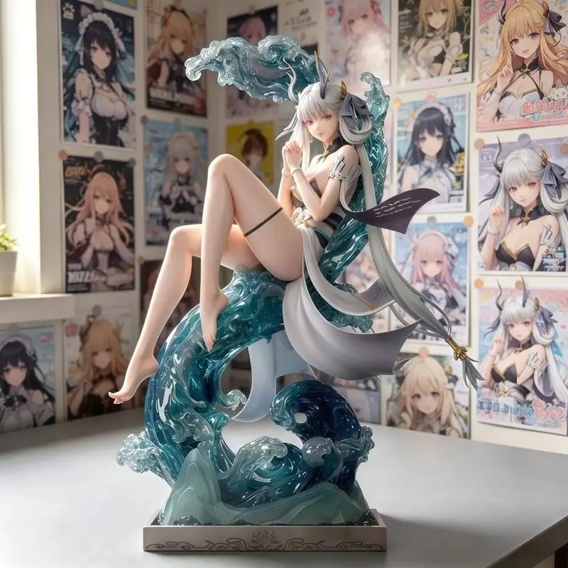 Longnv Dragon Girl Anime Figure PVC Collectible Model 33cm Painted Statue With Base Desktop Ornament For Adult Fans Hobby Gift