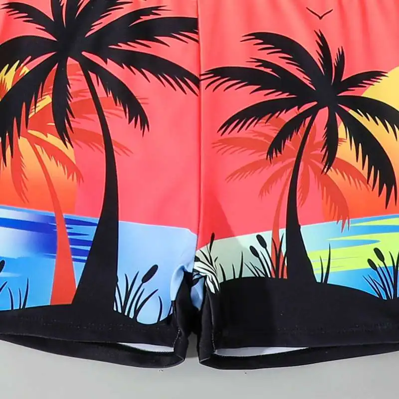 Sommer Kinder Beachwear Nette Cartoon UV Schutz Lange Ärmel T-shirts Mit Shorts Sets Kinder Jungen Pools Schwimmen Anzüge Bademode