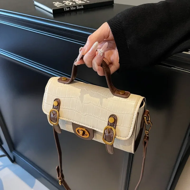 

Diaper Bag Stylish Vintage Crossbody Bag Elegant Leather Designer Satchel For Women Stylish Textured Handbag Tote
