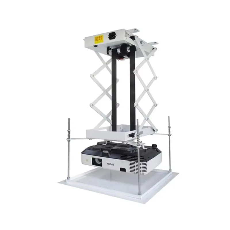 80CM Telescopic Projector Bracket Motorized Electric Lift Scissors camera Projector Ceiling Mount Lift With Remote control