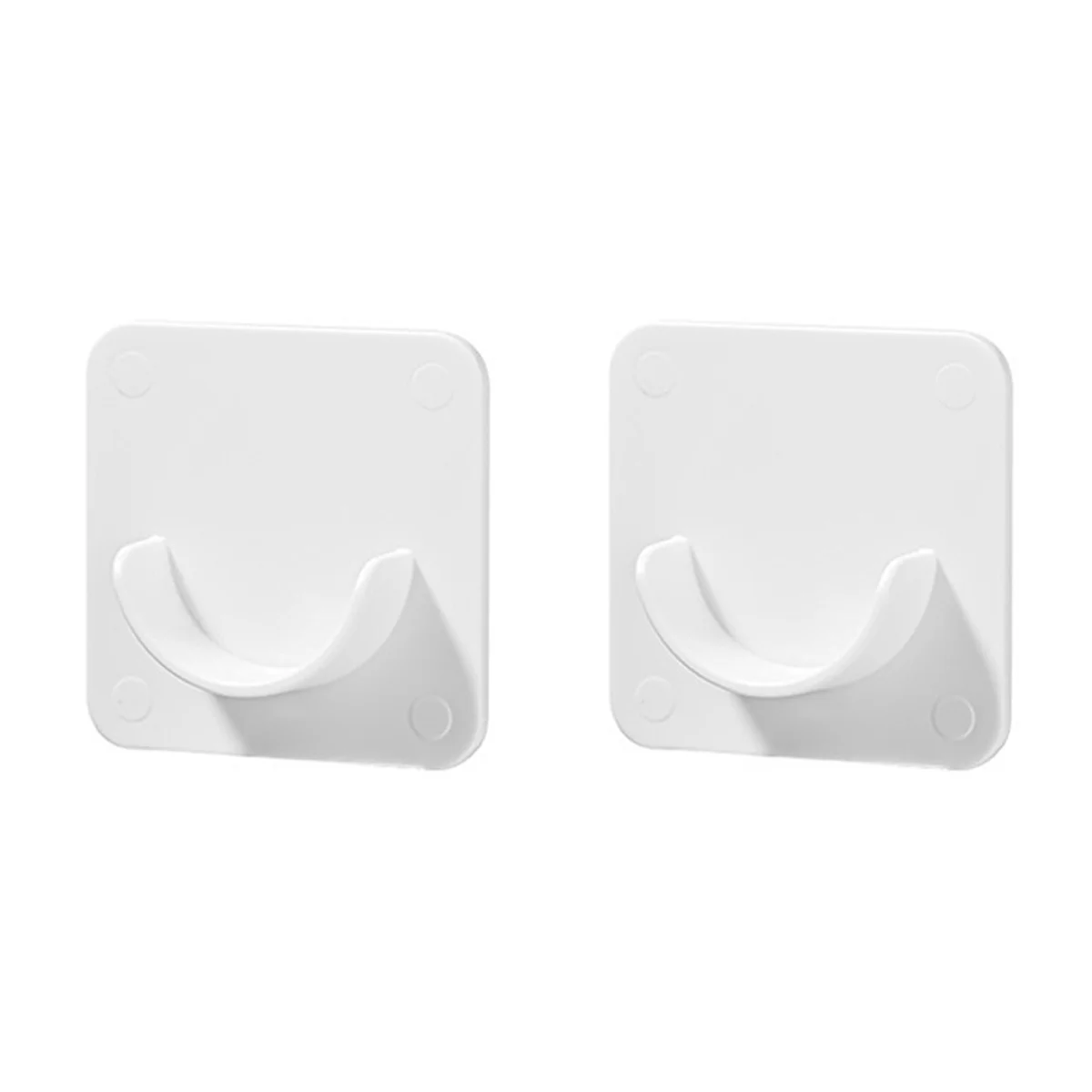 Nail-Free Pole Bracket Shower Holders Retainers Mounts Durable Racks Home White