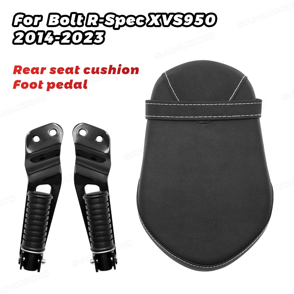 

Motorcycle Passenger Seat Rear Pillion Seat Footpeg Kit For Yamaha Bolt R-Spec XVS950 14-23 2014 2015 2016 2017
