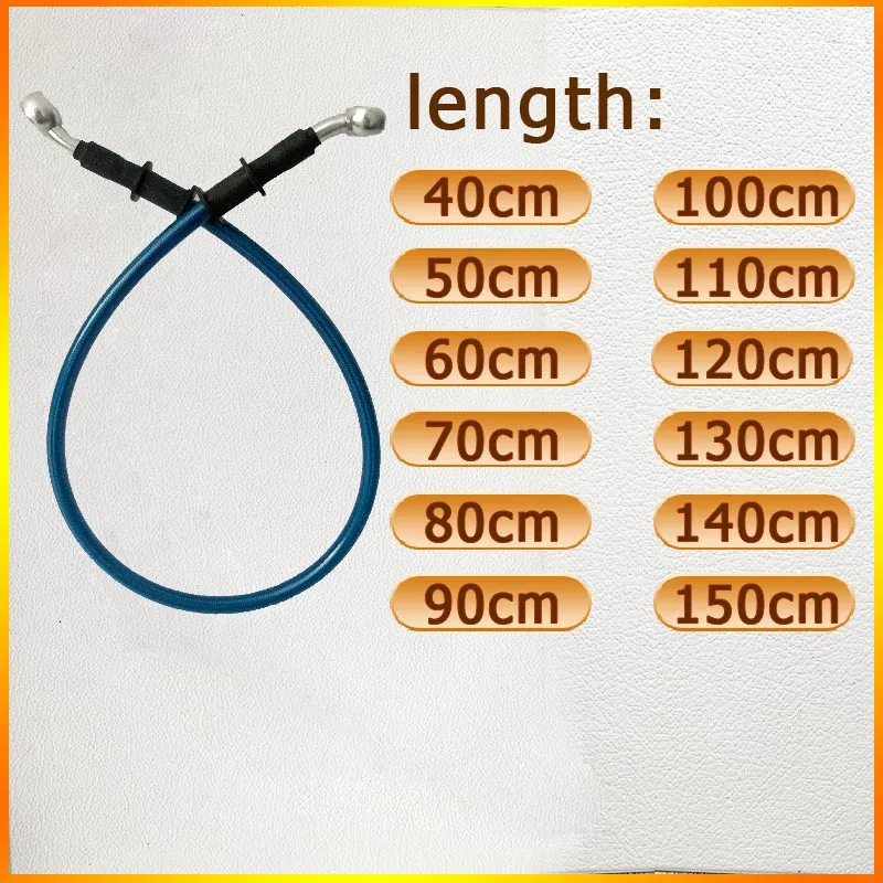 Motorcycle Brake Hose 90cm-130cm Universal Brake Cable Line 28° Braided Steel Hydraulic Clutch Radiator Oil Cooler Dirt Bike