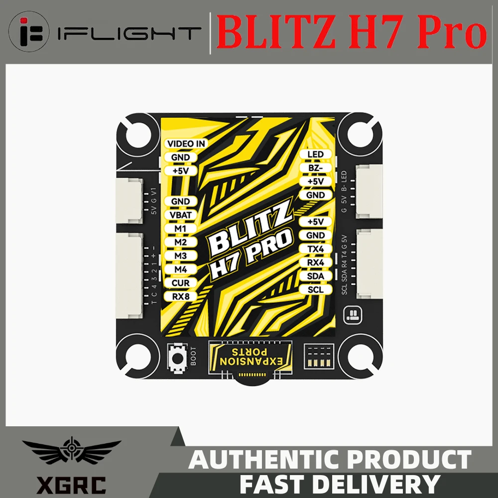 

Контроллер полета iFlight BLITZ H7 Pro 4-12S STM32H743 с OSD Baro Blackbox, поддержка Smartaudio/IRC Tramp VTX 35*35 мм для FPV