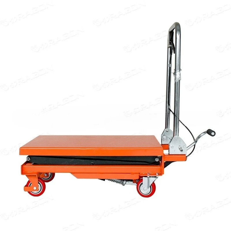 

Manual hydraulic lift platform truck, hand push pedal mobile electric lift, scissor lift