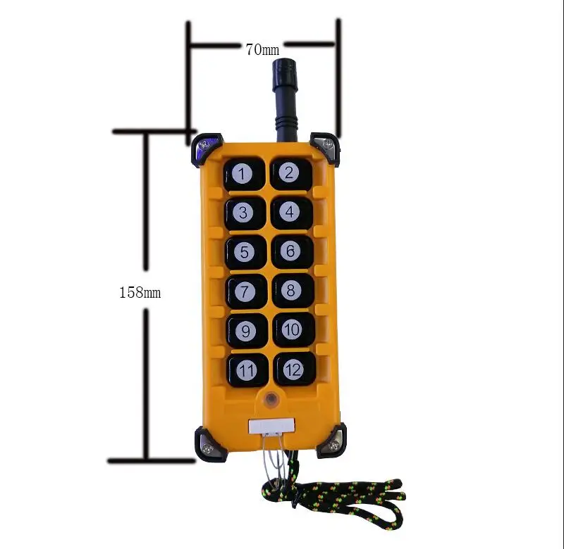 3000m AC 220V 380V 433mhz 12 channel  RF Wireless Remote Control switch  Industrial crane Multiple power relay  transmitter