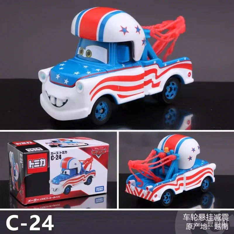 Takara tomy carros mater bandeira nacional liga modelo de carro fundição coleção presente dando clássico brinquedos de presente das crianças