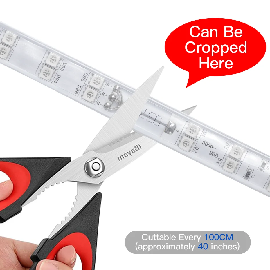 220V Dimmable RGB LED Strip Lights 96LEDs/M Double Row Light LED Tape Waterproof IP67 IR Remote /Bluetooth /Tuya WiFi Control