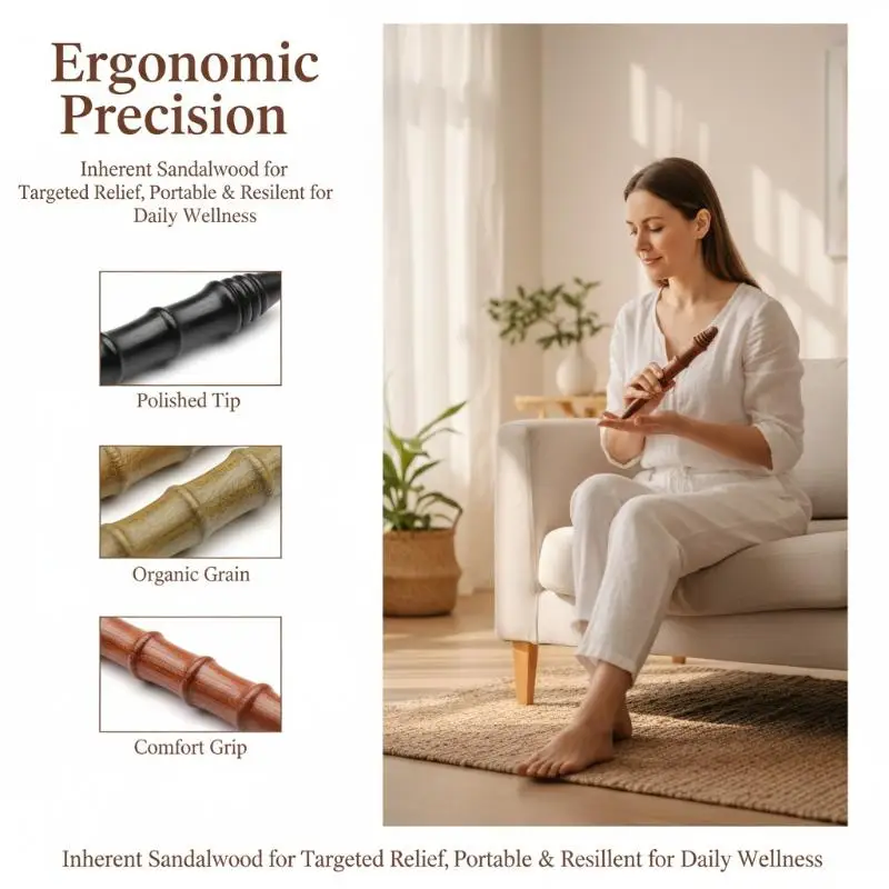 

Natural Sandalwood Massager Acupoint Reflexology Tools Wood Massage Stick Tool For Full Body Relaxing Deep Tissue Foot Massage