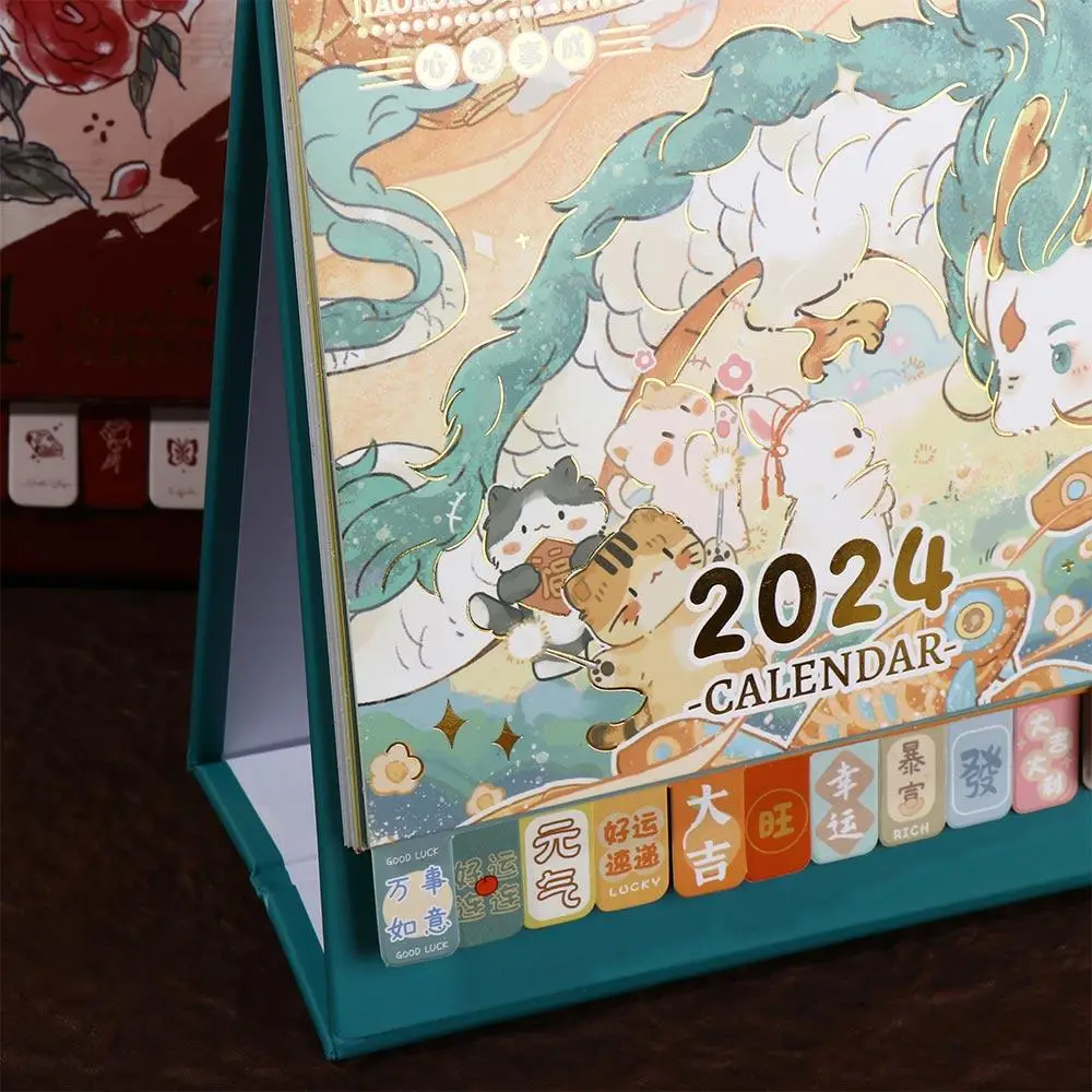 

Органайзер для повестки дня, календарь на 2024 год, ежедневный график, годовая повестка дня, настольный календарь, планировщик расписания, стоячий флип-календарь, планирование