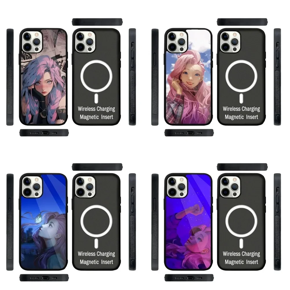 

LOL Seraphine Phone Case Strong Magnetic For IPhone 16,15,14,13,Pro,Max,Plus,11,12,Mini For Magsafe Wireless Charging
