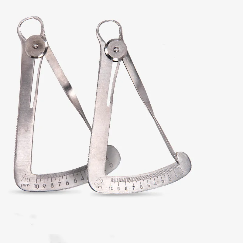 Dental Gauge Caliper Metal Wax Caliper High Precision Stailess Steel Measuring Ruler Dental Lab Tools Inner Crown Calipers