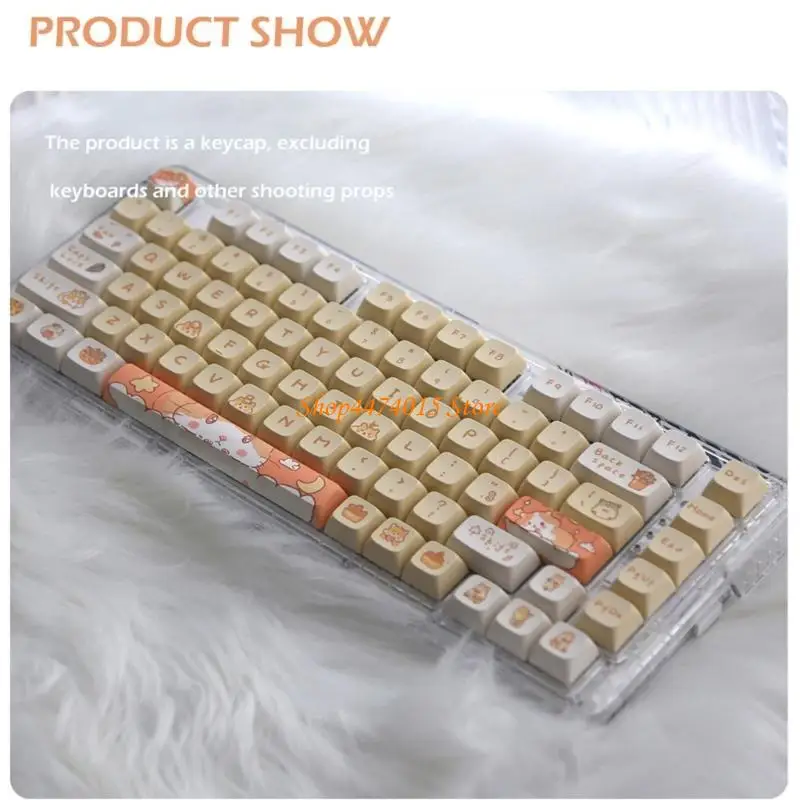 

K1AA Mouse Keycap DyeSublimation PBT Material XDA Keycaps 131 Keys ForMX Switches Mechanical Keyboards White