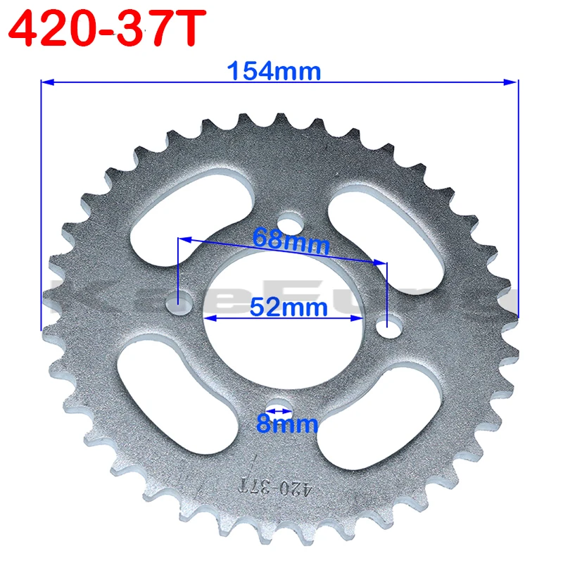 420 31T 37T 41T 48T Tooth rear Sprocket 52mm Chain wheel for Electric Bicycle Go Kart Motorcycle ATV Quad Pit Dirt Bike Buggy