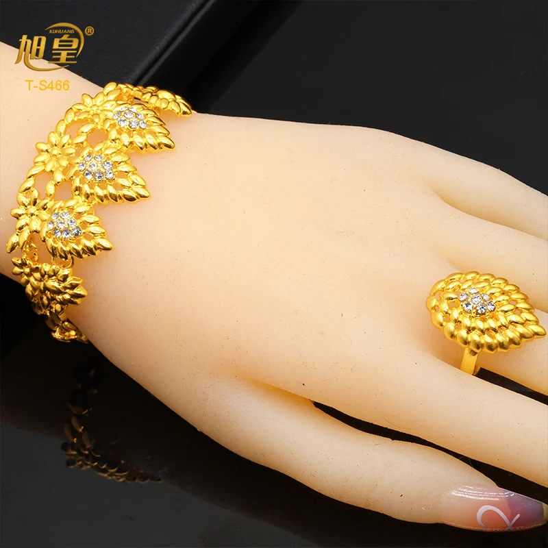 Dubai 24K Gold Plated Boutique Jewelry Set Fashion Gold Color 4Pcs Set/Necklace/Earrings/Ring/Bracele Wedding Wholesale