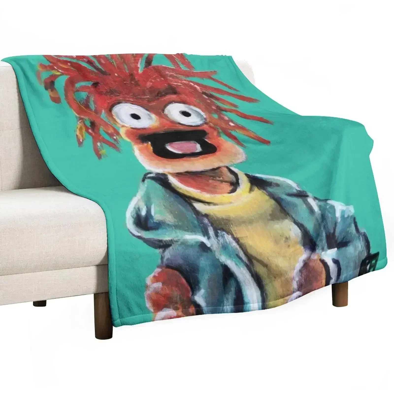 Pepe The King Prawn Fan Art Throw Blanket Loose Polar Picnic Blankets