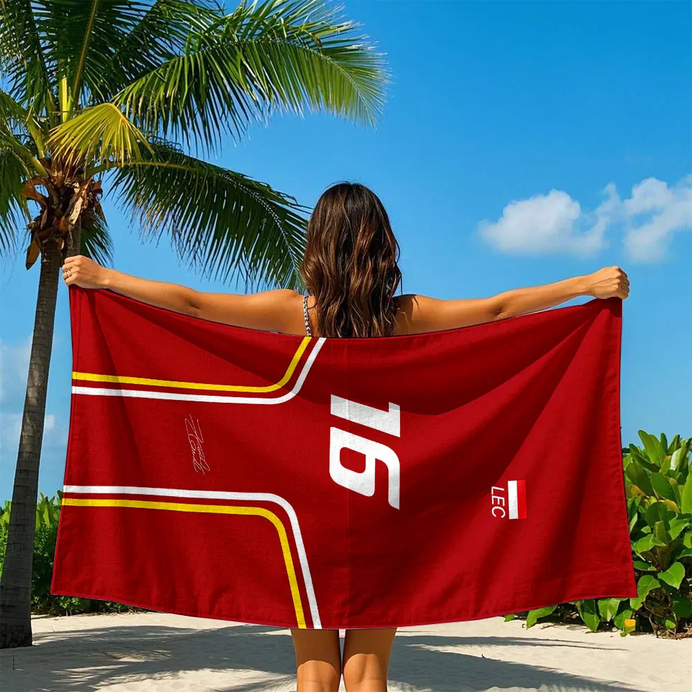 F1 C-Charles L-Leclerc Quick Drying Bath Towel Microfiber beach towel light weight swimming camping yoga beach out view 2