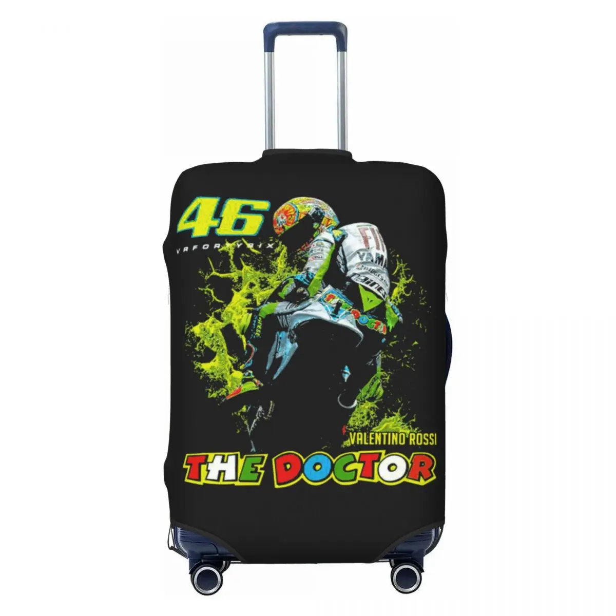 Best Doctor Rider Suitcase Cover Number 46 Helmet Flight Cruise Trip Elastic Luggage Supplies Protector